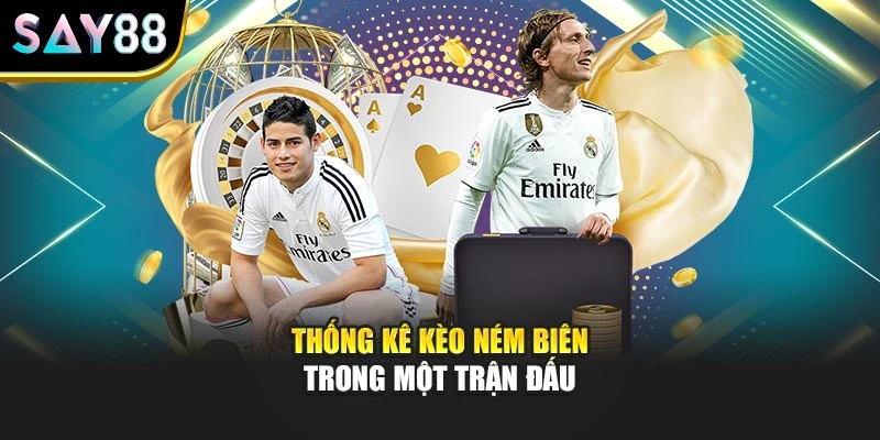 Thống kê kèo ném biên trong một trận đấu